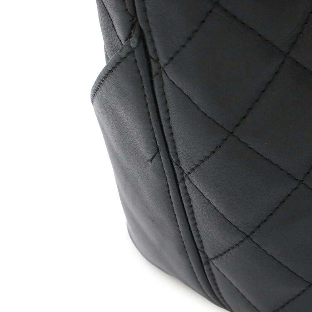 CHANEL Black Leather Logo Shoulder Bag - Picture 5 of 10